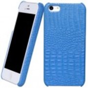 Чехол Borofone for iPhone 5/5S Crocodile Leather Back Cover case Blue (BI-BL009BL), код 56104 фотография