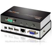 Aten CE700A Усилитель VGA/SVGA+Kbd+Mouse USB, 150 метр., HD-DB15+USB A-тип, Female, с KVM-шнуром, Б.П. 220> 5.3V, (по витой