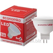 Светодиодная лампа MR16 LED 6w GU5.3 Economka, 2800 К фото