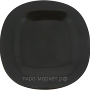 Тарелка десертная Carine Black 19см, стеклo фотография