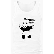 Майка женская (хлопок) Gangsta Panda (16059), Майки женские