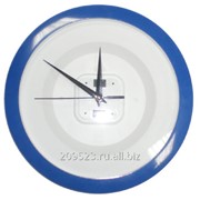 Часы пластиковые д. 29 см синие фотография