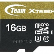 Карта памяти MicroSDHC 16GB UHS-I/U3 Class 10 Team Xtreem R90/W45MB/s + SD-adapter (TUSDH16GU303) фотография