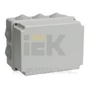 Коробка КМ41245 распаячная для о/п 190х140х120мм IP44 (RAL7035, 10 гермовводов) фото