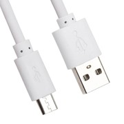 USB кабель «LP» Micro USB 2 метра (коробка/белый) фотография