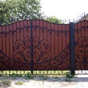 Заборы и ворота из кованых элементов фотография