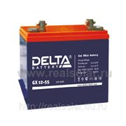 Аккумуляторная батарея Delta GX 55 А/ч гелевая фото