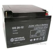 Аккумуляторная батарея GS 12В 26 А*ч фото