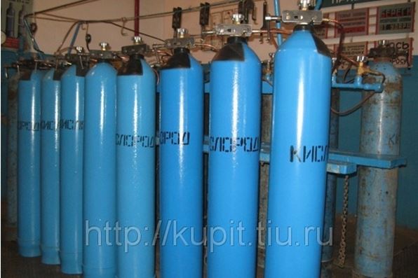 Баллоны кислородные ГОСТ 949-73 объемом 5л, 10л, 20л и 40 л. Баллон для ...