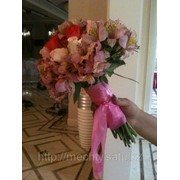 Букет невесты, розы, орхидея в Алматы фото