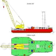 Понтон для гусеничного подъемного крана, плавкран, плавучий кран.