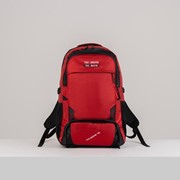 Рюкзак туристический, 40 л, отдел на молнии, 2 наружных кармана, цвет красный фото