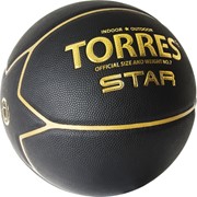 Мяч баскетбольный TORRES Star арт.B32317, р.7, 7 панел.,ПУ-композит, нейлон. корд, бутиловая камера .,