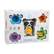 Игрушки для купания «Панда», 5 предметов, на присоске фото