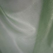 Ткань Органза Зеленый с Напылением фотография