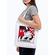 Холщовая сумка «Микки и Минни. Love Forever», белая фото