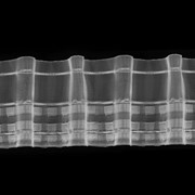 Шторная лента фиксированная сборка, органза, 10 см, 50 ± 1 м, цвет прозрачный фото