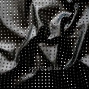 Стрейч-кожа перфорированная, цвет черный - W-1753-D-2-1 фотография