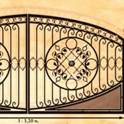 Ворота распашные с калиткой кованые