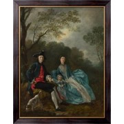 Картина Портрет художника с женой и дочерью, Гейнсборо, Томас фотография