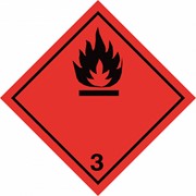 Знак на бензовоз, Класс 3, наклейка фото
