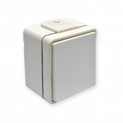 Выключатель универсальный белый HERMETICA 10А/230В фото