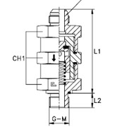 Обратный клапан с уплотнением Резьба BSP/Метрическая резьба