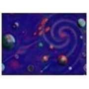 Стандартное флуоресцентное полиэстровое полотно-обои «Космическая спираль» фото