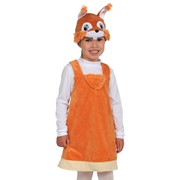 Карнавальный костюм для детей Карнавалофф белочка плюш детский, 92-122 см