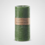 Темно-Зеленая Ароматическая Свеча “Медовая Дыня“ 15 см. фото
