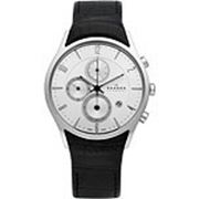 Мужские наручные часы в коллекции Leather Skagen 329XLSLC фото