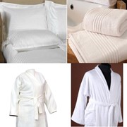 Гостиничный текстиль, постельное белье для гостиниц,постель,сатин страйп фотография