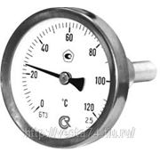 Термометр биметаллический 63 мм, тип БT 31.211, 0…120 °C, шток L=64х6 мм, с гильзой (латунь), G1/2,