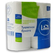 Туалетная бумага в рулонах LIME 2-сл, 20 м, 4рул, белая фото