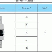 Устройства защитного отключения электронные двухполосные