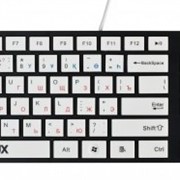 DLK-1000UA Delux USB клавиатура, Цвет: Чёрный с белыми клавишами фотография
