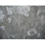 Ткань Органза Гарден, “белая, белые цветы“ фото