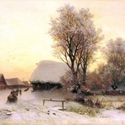 Гобелен с пейзажем Русская зима