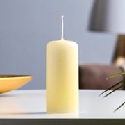 Свеча - цилиндр ароматическая “Персик“ 4х9 см фотография