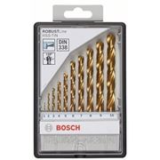 Набор сверл Bosch Robust line hss-tin 10 шт. фотография