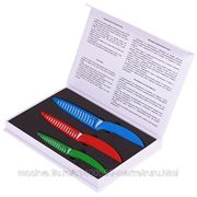 Набор керамических ножей с цветными ручками А-02 фото