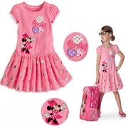 Одежда детская Minnie dot dress girls summer models cute cartoon casual short-sleeved dress bow balloon wholesale children&#39-s clothing baby kids, код 1614820923 фото