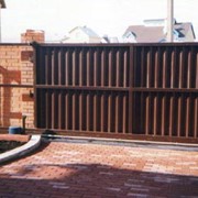 Ворота гаражные откатные фото