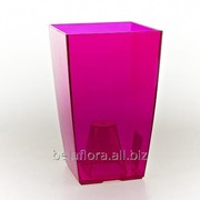 Горшок пластиковый "Финезия" (розовый прозрачный) 3774