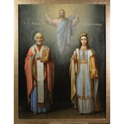 Икона "св. Николай Чудотворец и св. царица Александра"