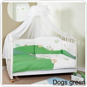 Комплект постельного белья Feretti детский 6 пр. ПКФ6 Dogs Green