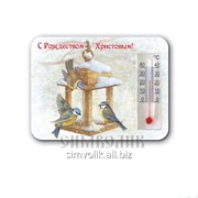 Магнит на холодильник С Рождеством Христовым с термометром фотография