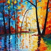 Картина ручной работы, масло, холст фото