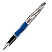 Waterman Ручка-роллер Waterman Carene Contemporary Blue Obsession, толщина линии F, серебро Цвет корпуса Сине-серебристый фото