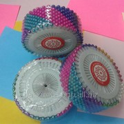 Булавки бусинка круглые 1кор - 3уп х 12 шт 1332 фото